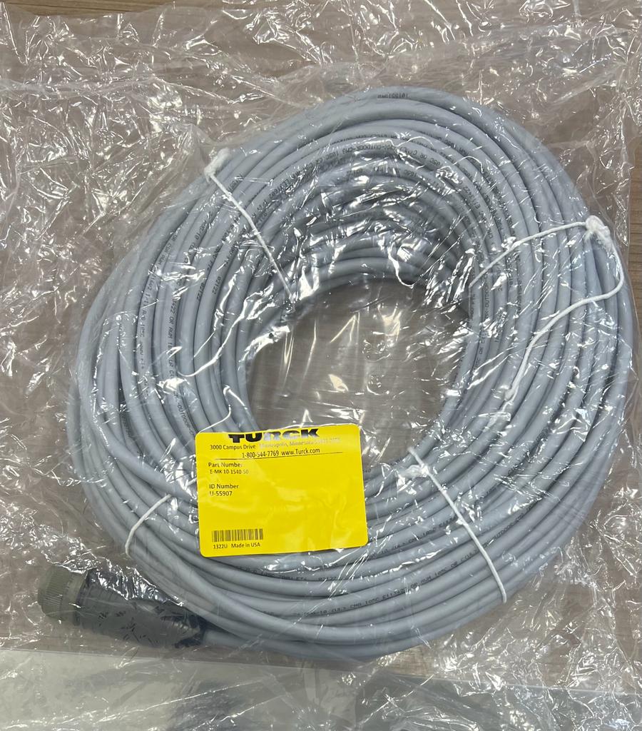 Cable Turck 50 metros con conector 10 pines. Código: E-MK 10-1540-50 (ID: U-55907)