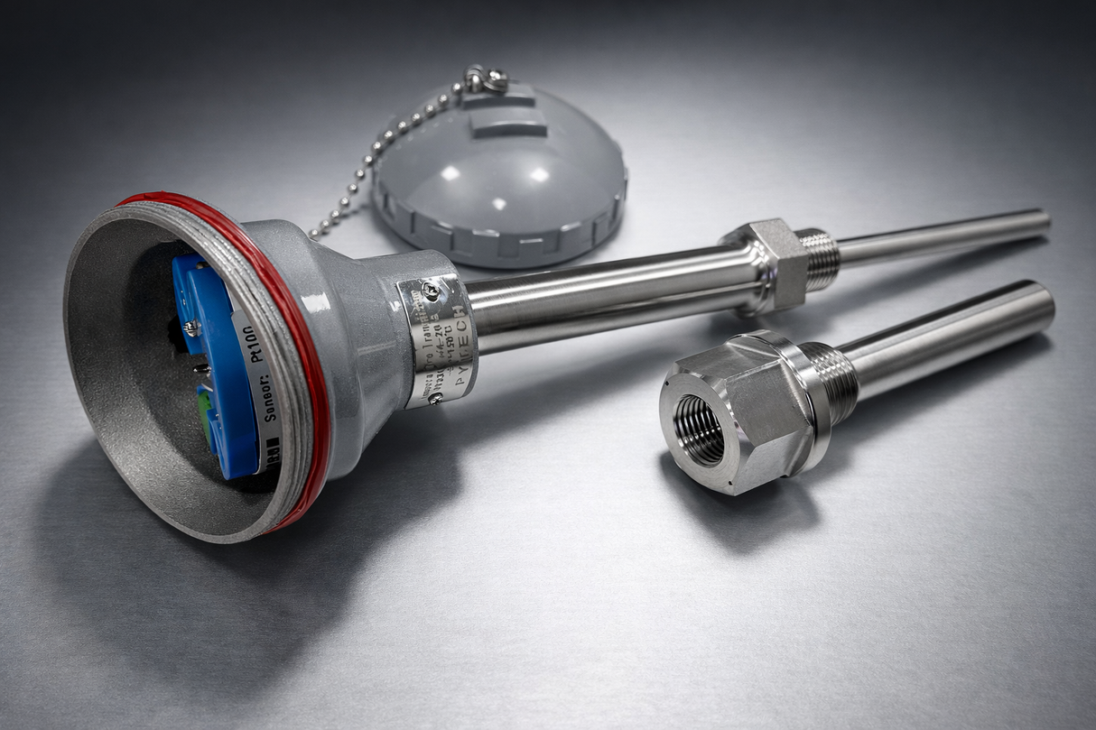 Transmisor de temperatura HST301 de 0 °C ~ +150 °C. 4-20mA G1/2"