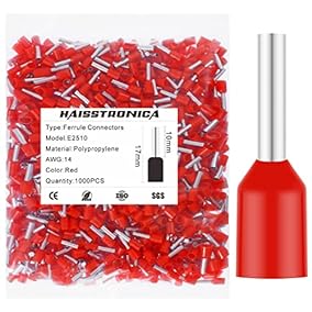 Terminal Tubular rojo 2 mm2. Bolsa 100 unidades.
