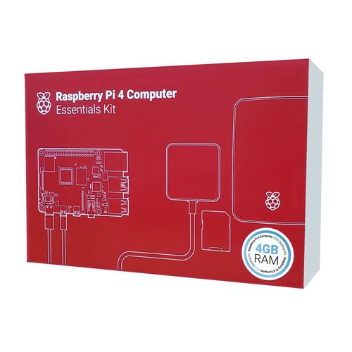 Raspberry Pi Official Pi 4 Essentials Kit - 4GB