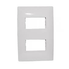 PLACA 2 MODULOS SEPARADOS BLANCO PREMIUN