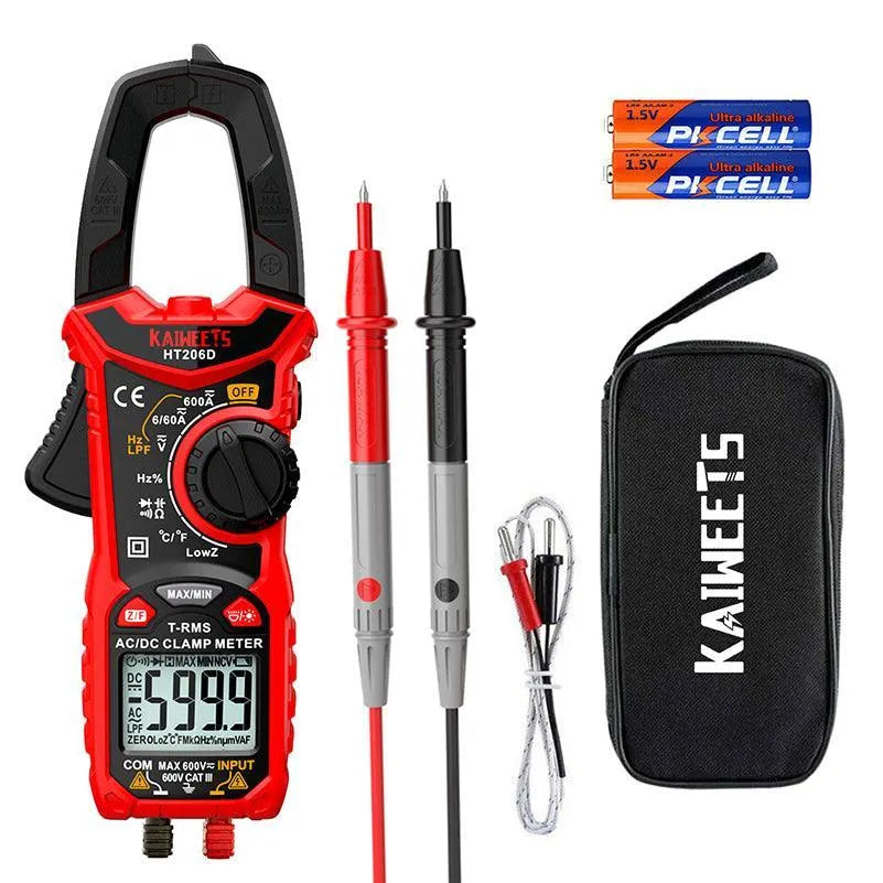 Pinza Amperométrica KAIWEETS HT206D Digital Clamp Meter True RMS 6000 Counts
