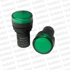 BOT PILOTO LED 220VAC VERDE