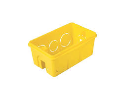 CAJA P/ LLAVE 4X2 RECT AMARILLO