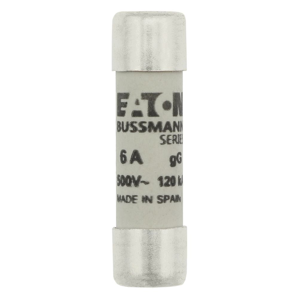 FUSIBLE CILINDRICO 10 x 38 6A GG 500V AC. Codigo: C10G6