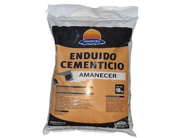 ENDUIDO CEMENTICIO GRIS 10 KG